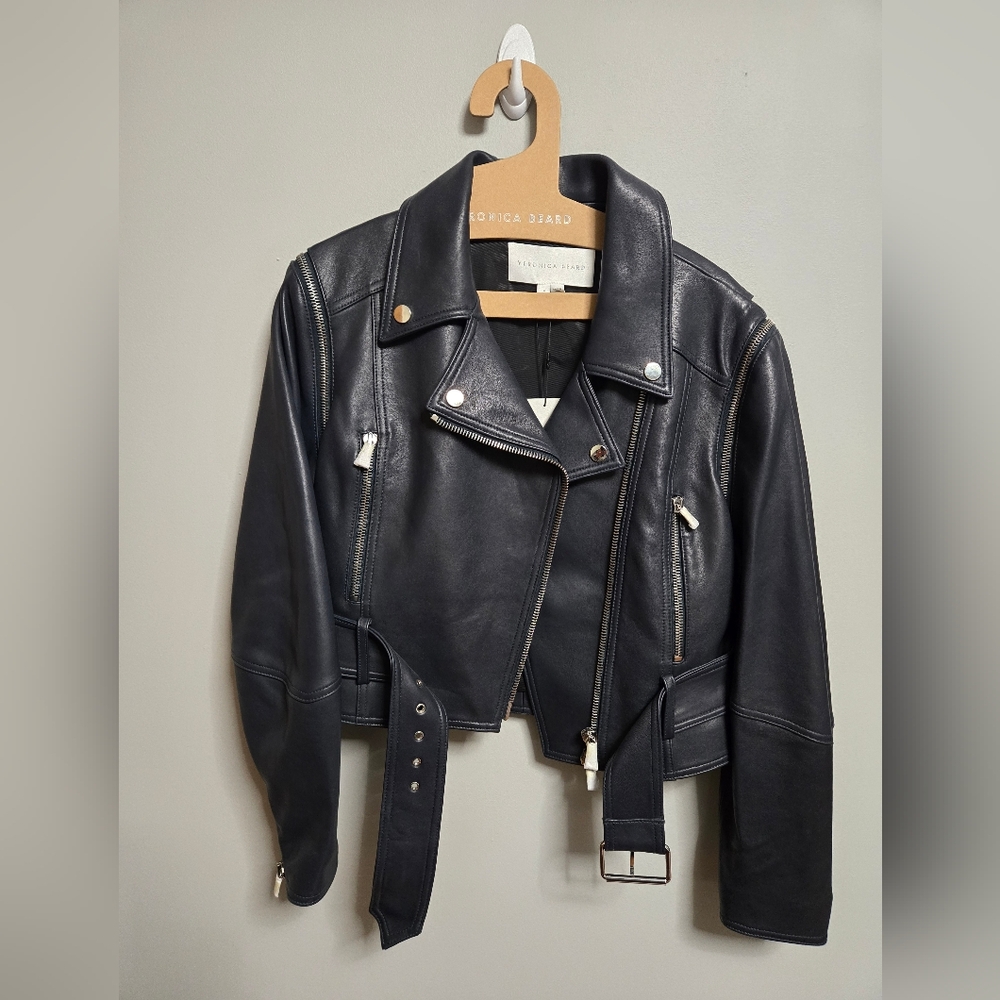 Veronica Beard Jylan Moto Leather Jacket